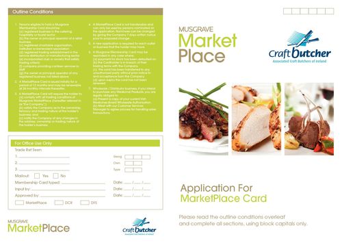 Publication cover - Musgraves Application Form